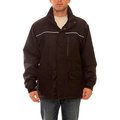 Tingley Icon LTE„¢ Jacket, Size Men's Small, Attached Hood, Black J27113.SM